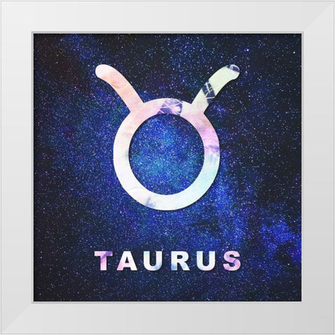 Taurus Space White Modern Wood Framed Art Print by Villa, Milli