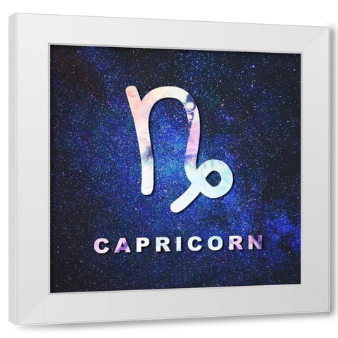 Capricorn Space White Modern Wood Framed Art Print by Villa, Milli