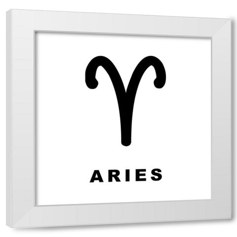 Aries White Modern Wood Framed Art Print by Villa, Milli