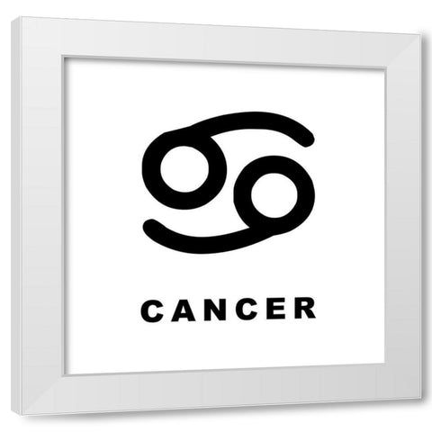 Cancer White Modern Wood Framed Art Print by Villa, Milli