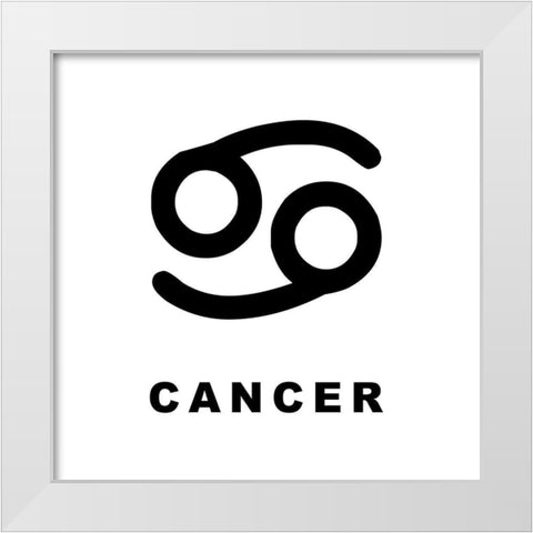 Cancer White Modern Wood Framed Art Print by Villa, Milli