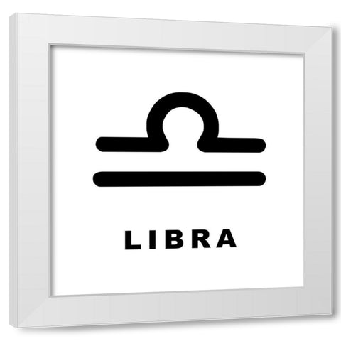 Libra White Modern Wood Framed Art Print by Villa, Milli