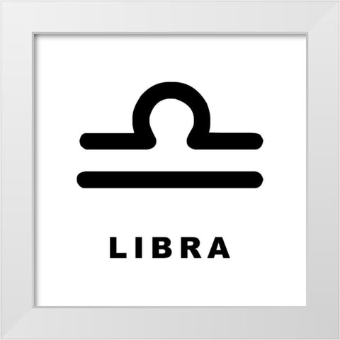 Libra White Modern Wood Framed Art Print by Villa, Milli