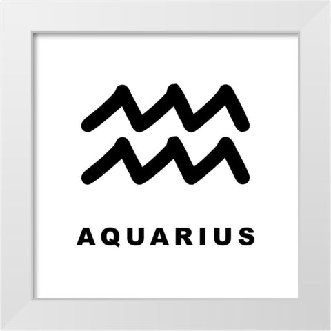 Aquarius White Modern Wood Framed Art Print by Villa, Milli