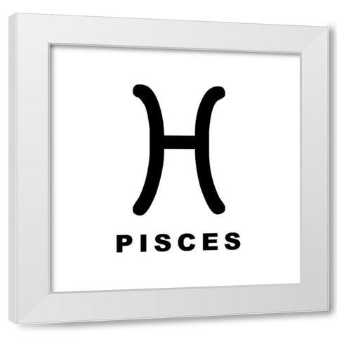 Pisces White Modern Wood Framed Art Print by Villa, Milli
