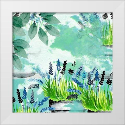 Summer Planters White Modern Wood Framed Art Print by Fraser, Orane