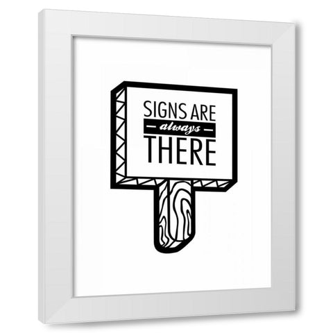 Always There 2 White Modern Wood Framed Art Print by OnRei