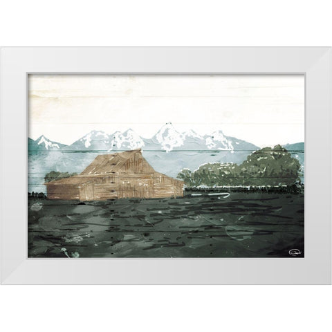 Another Farm Day White Modern Wood Framed Art Print by OnRei