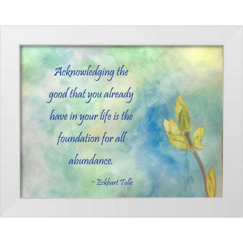 Acknowledging The Good White Modern Wood Framed Art Print by Pearson, Debbie
