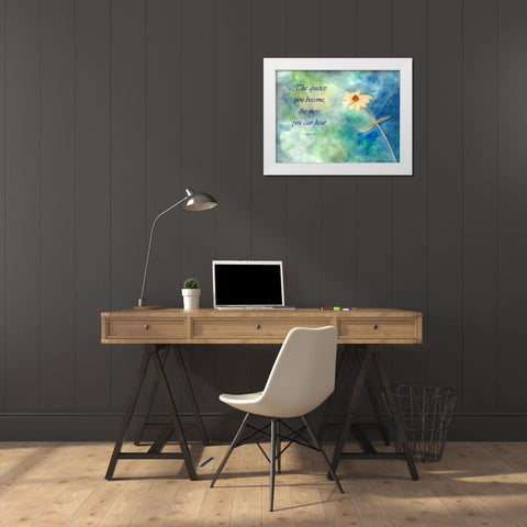 The Quieter You Become White Modern Wood Framed Art Print by Pearson, Debbie