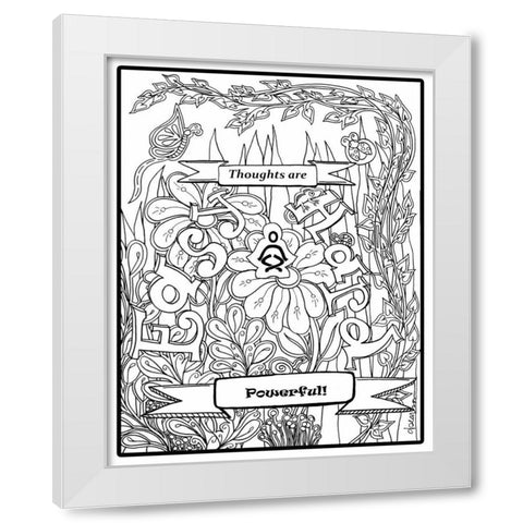 Thoughts are Powerful White Modern Wood Framed Art Print by Pearson, Debbie