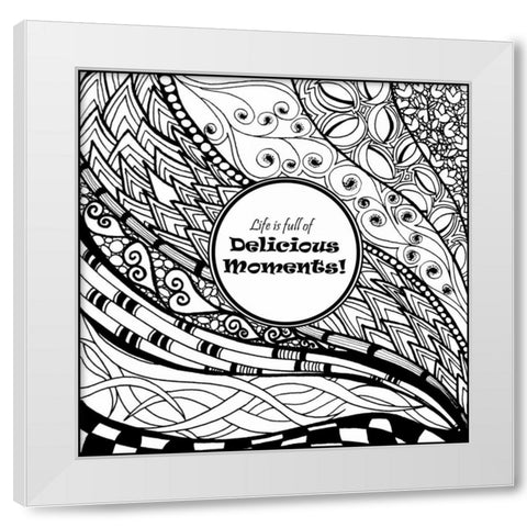 Delicious Moments White Modern Wood Framed Art Print by Pearson, Debbie