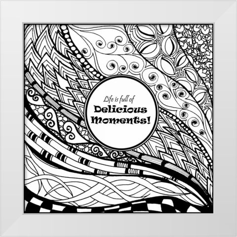 Delicious Moments White Modern Wood Framed Art Print by Pearson, Debbie