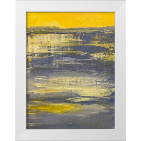 Bright Horizon 1 White Modern Wood Framed Art Print by Spina, Phyllis