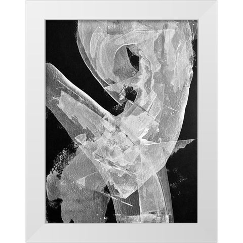 Degenerated Movement White Modern Wood Framed Art Print by Spina, Phyllis