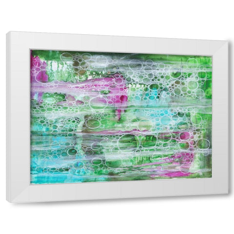Seasweed Bubbles White Modern Wood Framed Art Print by Varacek, Pam