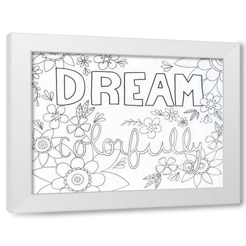 Colorful Dream White Modern Wood Framed Art Print by Varacek, Pam