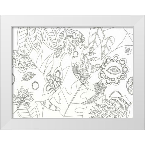 All Seeing Jungle White Modern Wood Framed Art Print by Varacek, Pam