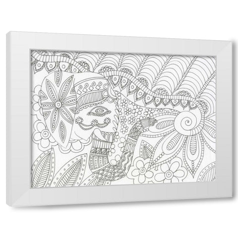 Raising The Roof White Modern Wood Framed Art Print by Varacek, Pam