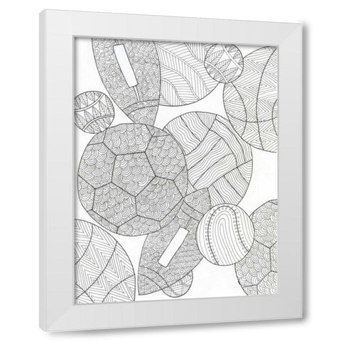 Sports Complex White Modern Wood Framed Art Print by Varacek, Pam