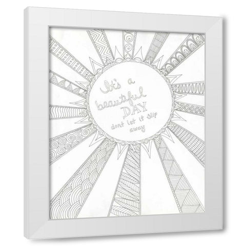 Beautiful Day White Modern Wood Framed Art Print by Varacek, Pam