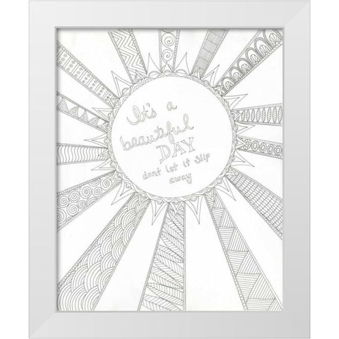 Beautiful Day White Modern Wood Framed Art Print by Varacek, Pam