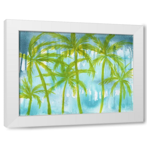 Rainy Paradise White Modern Wood Framed Art Print by Varacek, Pam