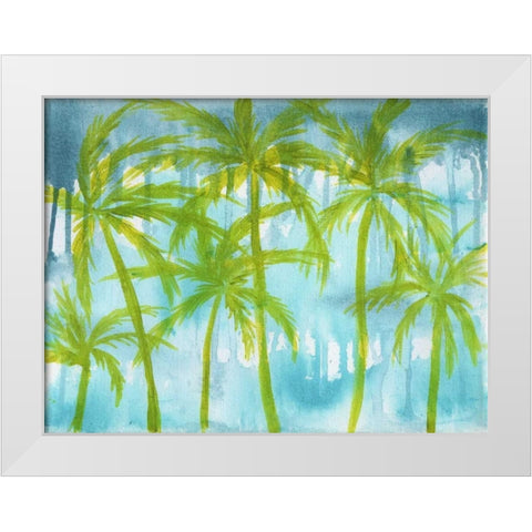 Rainy Paradise White Modern Wood Framed Art Print by Varacek, Pam