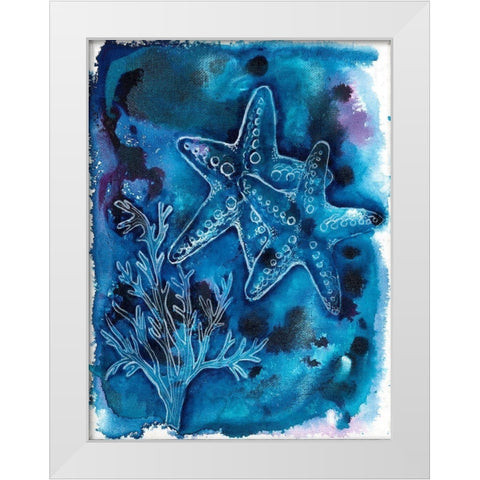 Ocean Enlightenment White Modern Wood Framed Art Print by Varacek, Pam