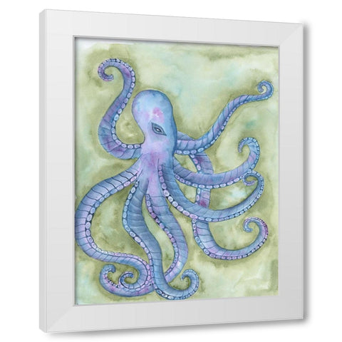 Underwater Beast White Modern Wood Framed Art Print by Varacek, Pam