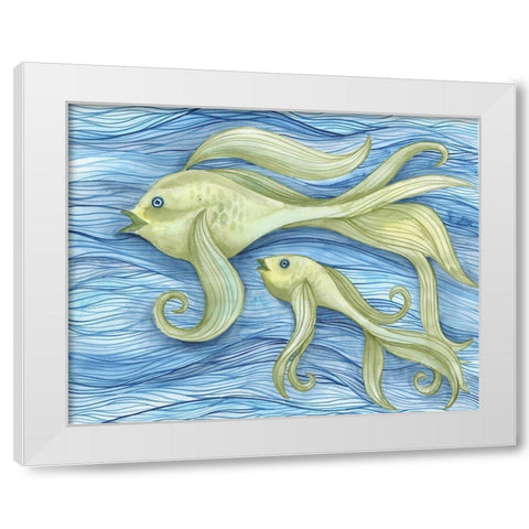 Leading The Way White Modern Wood Framed Art Print by Varacek, Pam