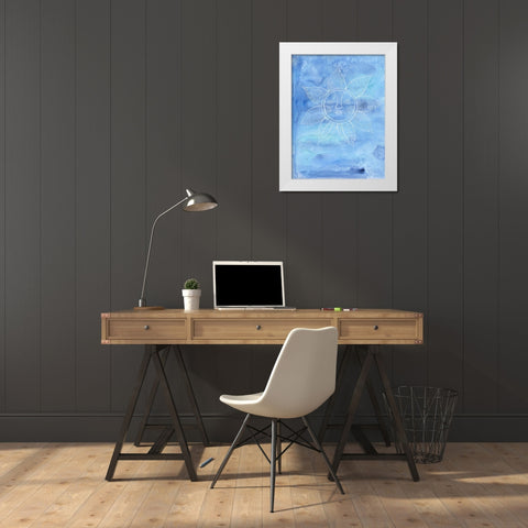 Floral Night Shine White Modern Wood Framed Art Print by Varacek, Pam