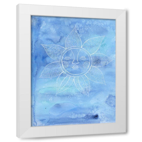 Floral Night Shine White Modern Wood Framed Art Print by Varacek, Pam
