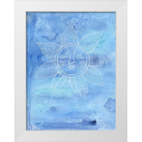 Floral Night Shine White Modern Wood Framed Art Print by Varacek, Pam
