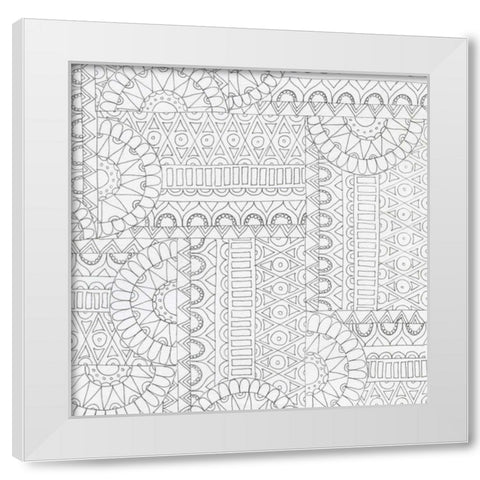 The Metric White Modern Wood Framed Art Print by Varacek, Pam
