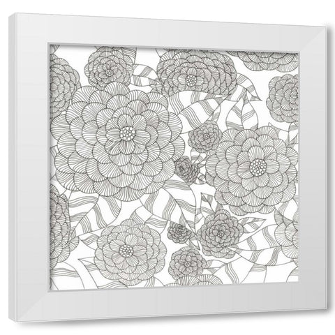 Wild Hydrangeas Less White Modern Wood Framed Art Print by Varacek, Pam