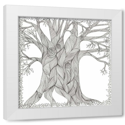Weathered Oak White Modern Wood Framed Art Print by Varacek, Pam