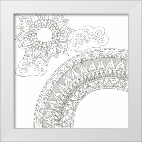 Everlasting Rainbow White Modern Wood Framed Art Print by Varacek, Pam