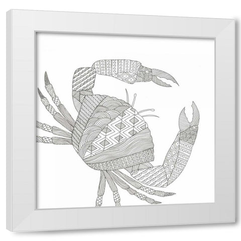 Creatures From The Deep 3 White Modern Wood Framed Art Print by Varacek, Pam