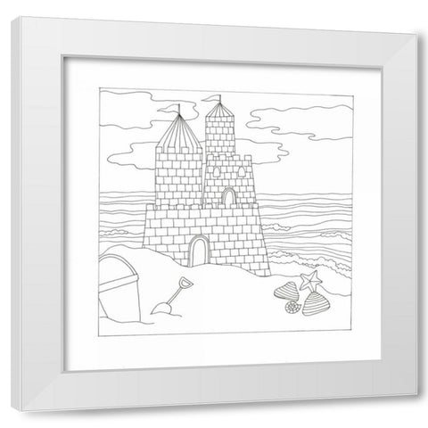Summer Time Fun 2 White Modern Wood Framed Art Print by Varacek, Pam