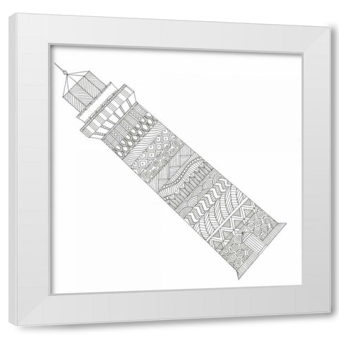 Lighthouse Majesty 2 White Modern Wood Framed Art Print by Varacek, Pam