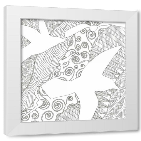 Catching The Breeze White Modern Wood Framed Art Print by Varacek, Pam