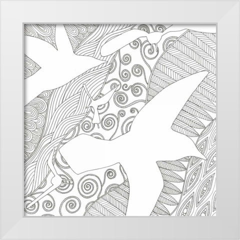 Catching The Breeze White Modern Wood Framed Art Print by Varacek, Pam