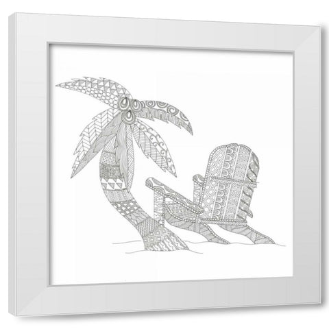 Summer Seat White Modern Wood Framed Art Print by Varacek, Pam