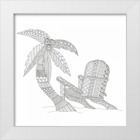 Summer Seat White Modern Wood Framed Art Print by Varacek, Pam