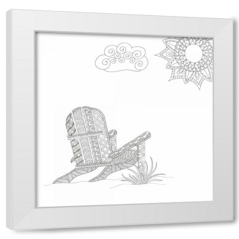 Summer Seat 2 White Modern Wood Framed Art Print by Varacek, Pam