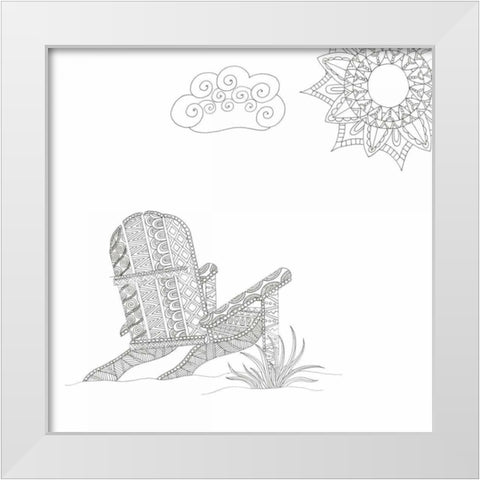 Summer Seat 2 White Modern Wood Framed Art Print by Varacek, Pam
