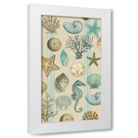 Beach Comber Cream White Modern Wood Framed Art Print by Lula Bijoux and Company