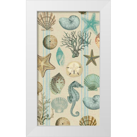Beach Comber Cream White Modern Wood Framed Art Print by Lula Bijoux and Company
