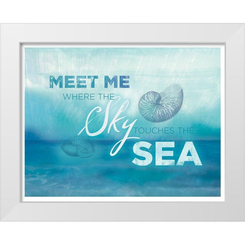 Watercolor Coast 1 White Modern Wood Framed Art Print by Allen, Candace